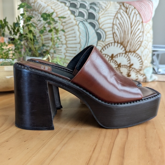 Brown Jeffrey Campbell Concert Platform Slide Sandal - Size 8.5 - Picture 2 of 11